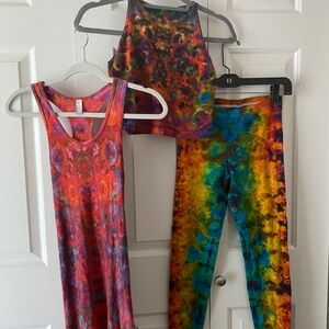 Bundle of Kenney Style tie dye - dress, leggings, top - Women’s XS or S